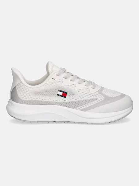 Tommy Jeans RUNNER KNITTED sneakers pentru bărbați alb