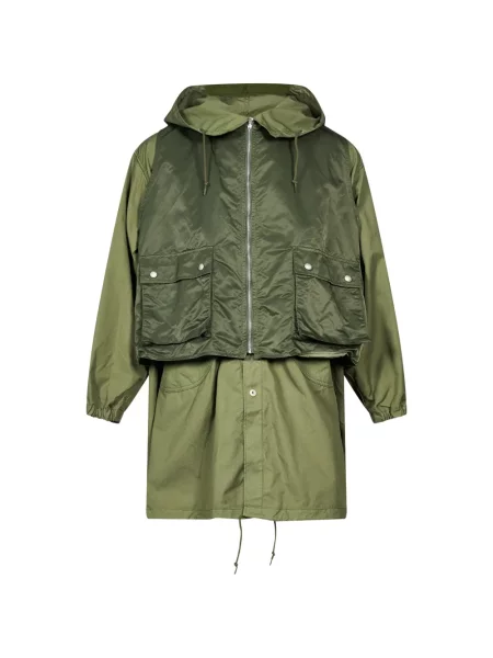Palton Comme Des Garçons Homme cu glugă verde