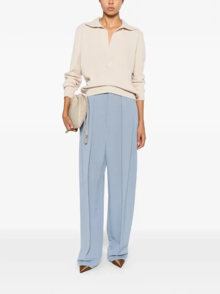 Pantaloni Victoria Beckham albastru