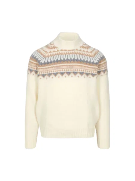 Sweter z golfem Gran Sasso beżowy