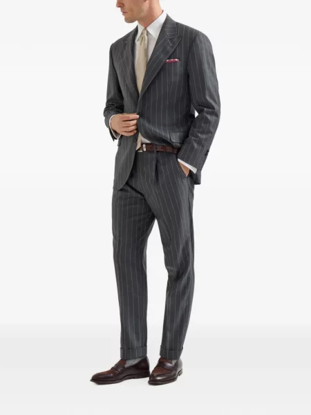 Sacou Brunello Cucinelli cu dungi gri