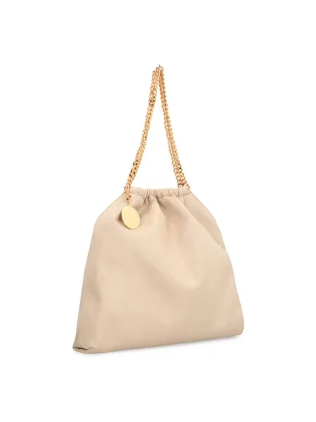 Torebka Stella Mccartney skórzana ze sznurkiem beżowa