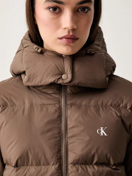 Calvin Klein Jeans пухено яке дамско кафяво