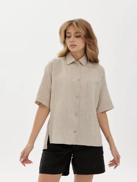 Лляна Сорочка Feel and Fly Sara Naturale бежевий