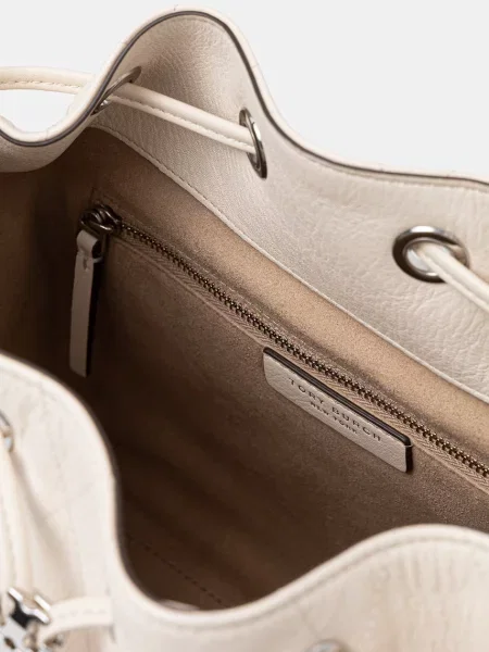 Bőr hátizsák Tory Burch bézs