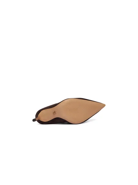 Velúr magassarkú körömcipő Steve Madden barna