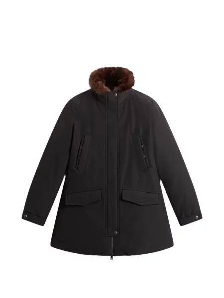 Garnitură de blană geacă parka Woolrich cu blană negru
