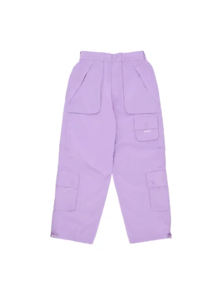 Spodnie Obey fioletowe
