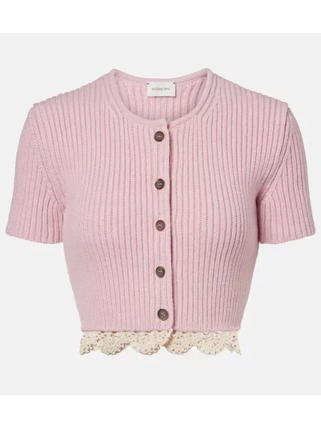 Top Magda Butrym din cașmir roz