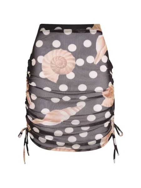 Fustă Brigitte cu imagine negru