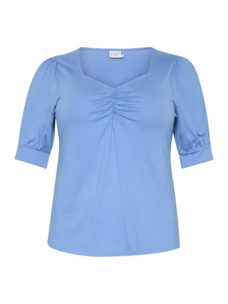 KAFFE CURVE Tricou Sissy azuriu