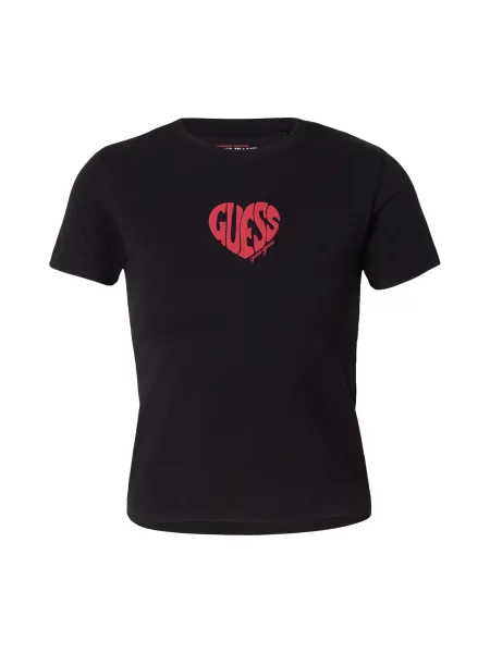 GUESS JEANS Tricou roșu negru