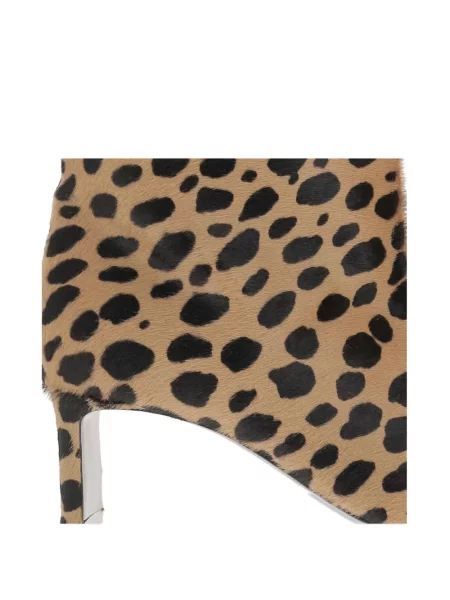 Cizme scurte Khaite cu imagine cu model leopard maro