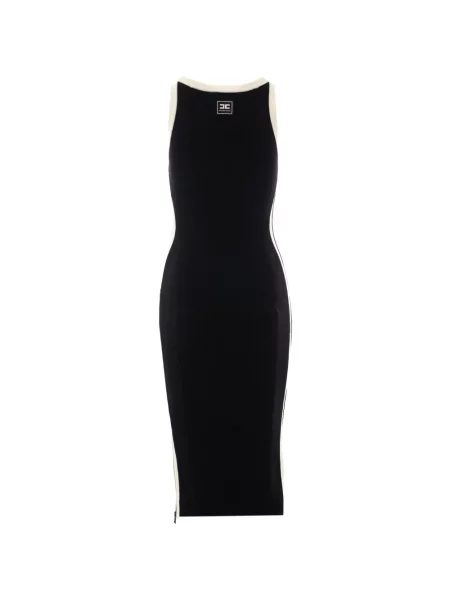 Rochie Elisabetta Franchi fără mâneci cu autograf negru