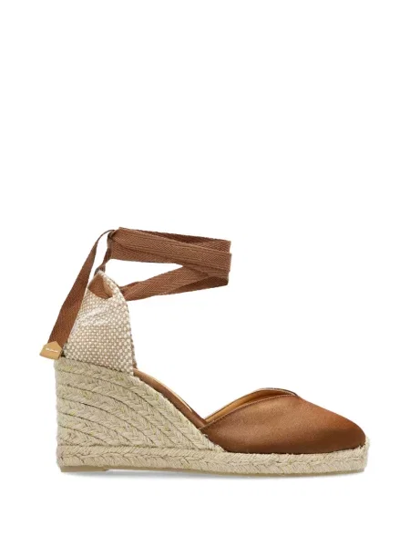 Espadrilky Castañer s vázáním hnědé