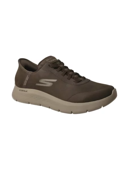Dzianinowe sneakersy Skechers brązowe