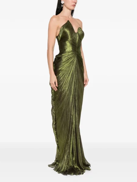 Rochie maxi Iris Serban de costum verde