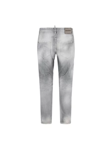 Jeansy Dsquared2 z logo szare