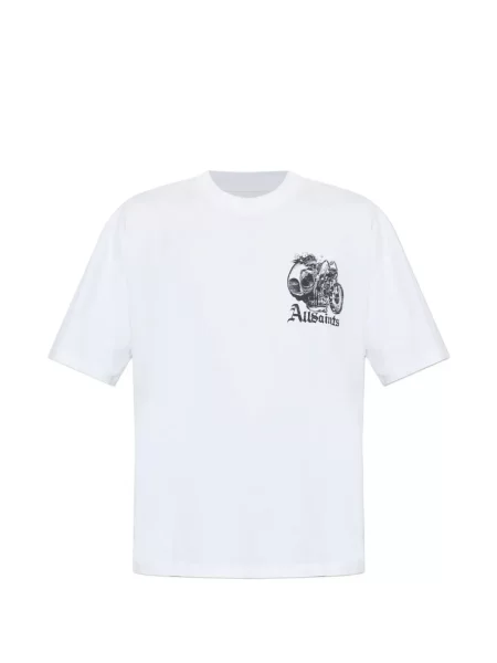 Grafic tricou Allsaints cu imagine alb