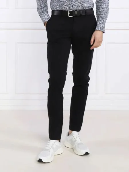 BOSS BLACK Chino nadrág | stretch fekete