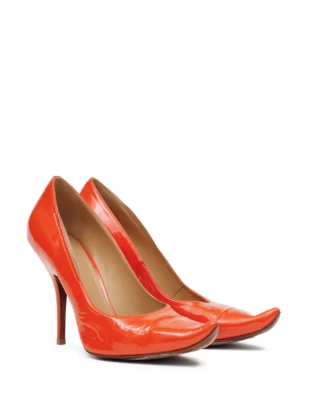 Pantofi cu toc Maison Margiela din piele portocaliu