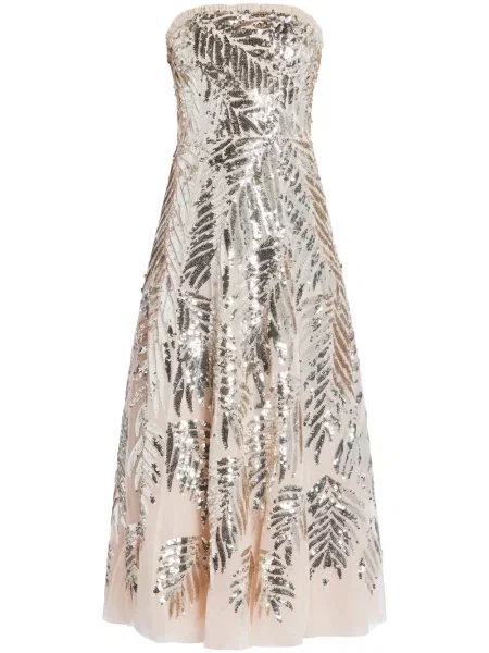 Костюм рокля Needle & Thread с пера розово