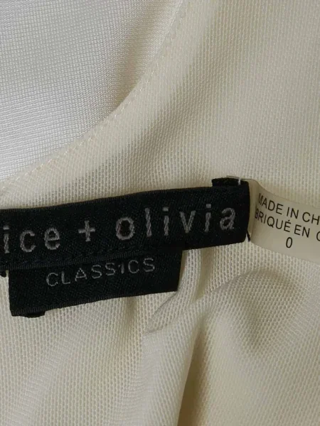 Rochie mini Alice + Olivia alb