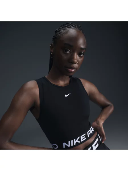 Tank top treningowy Nike Pro Dri-Fit black/white biała