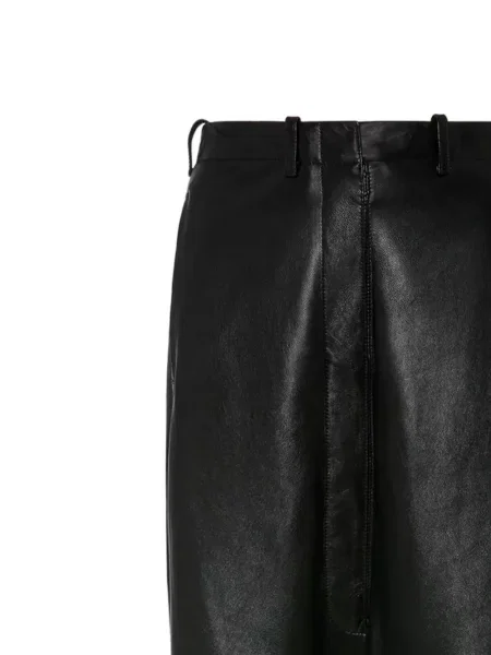 Pantaloni Maison Margiela din piele negru