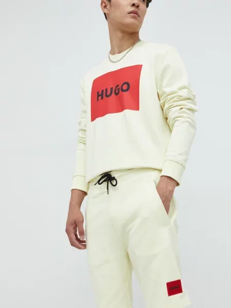 Kratke hlače HUGO žuta crna