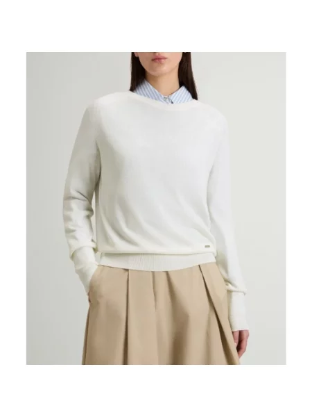 Sweter Woolrich z modalu beżowy