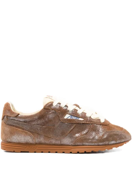 Sneakerși Autry din piele de căprioară maro