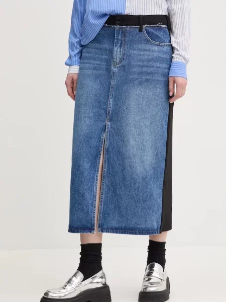 Desigual fustă CERVANTES midi drept albastru
