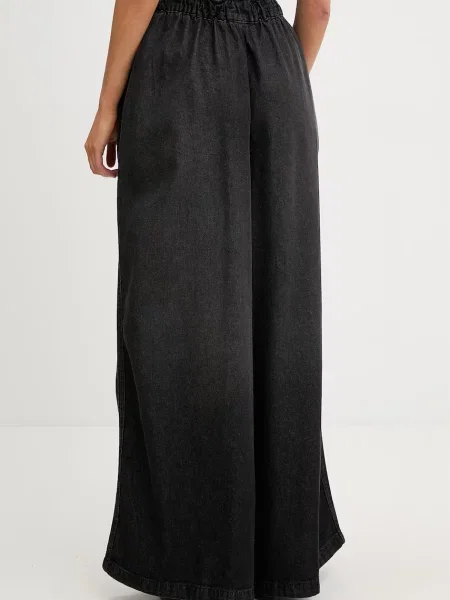 Adidas Originals jeansy wide leg Essentials czarne