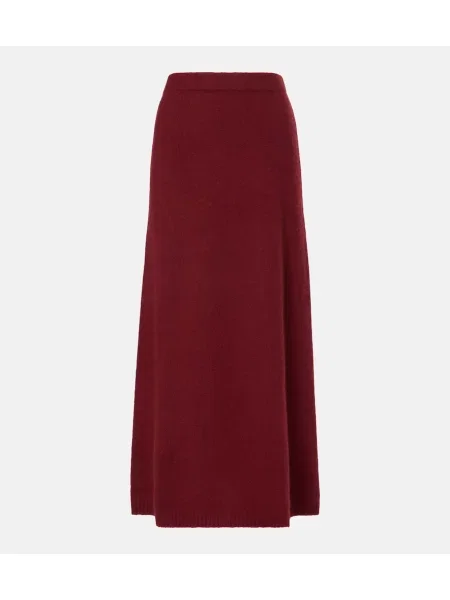 Maksi spódnica maxi Max Mara z kaszmiru bordowa