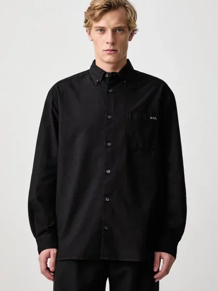 A.P.C. cămașă pentru bărbați din Mateo Logo negru