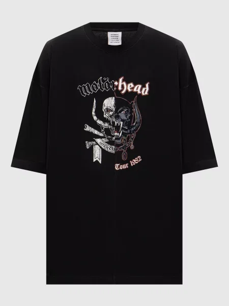 Футболка з принтом Vetements чорна