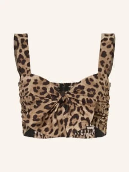 Krótki top Dolce And Gabbana brązowy