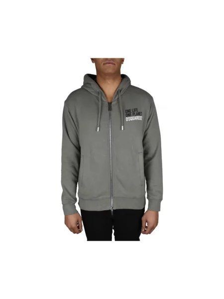 Bluza z kapturem Dsquared2 szara