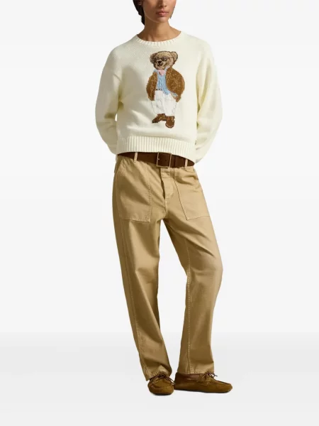 Dugo rebrasti s ovratnikom polo majica Polo Ralph Lauren plava