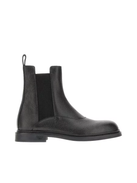 Sztyblety Emporio Armani skórzane czarne