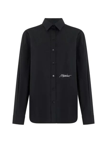 Lung cămașă Moschino cu autograf negru