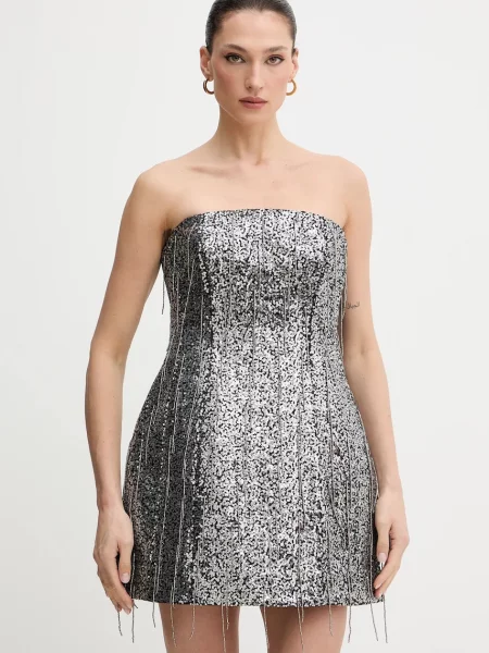 Bardot rochie mini evazați negru