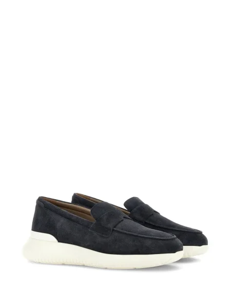 Pantofi loafer Hogan din piele de căprioară albastru