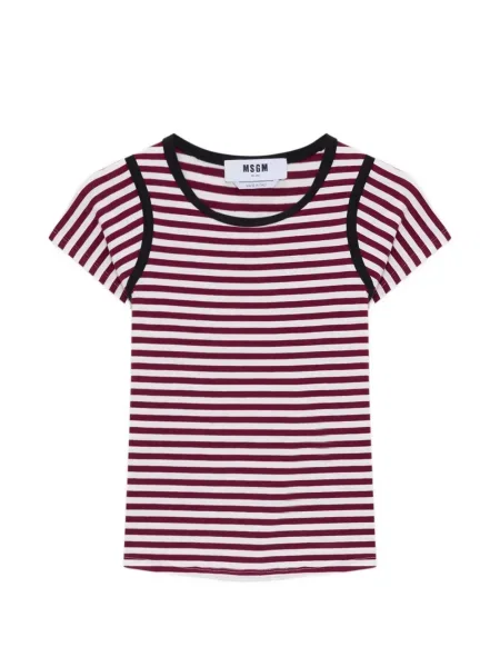 Tricou Msgm cu dungi roșu