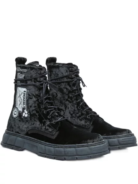 Botine Virón de catifea negru