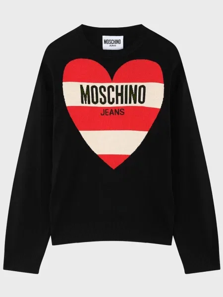 Шерстяной свитер Moschino черный