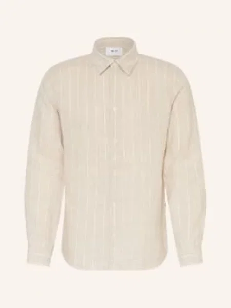 Košile Enzo Regular Fit / hnědá / krémová béžová
