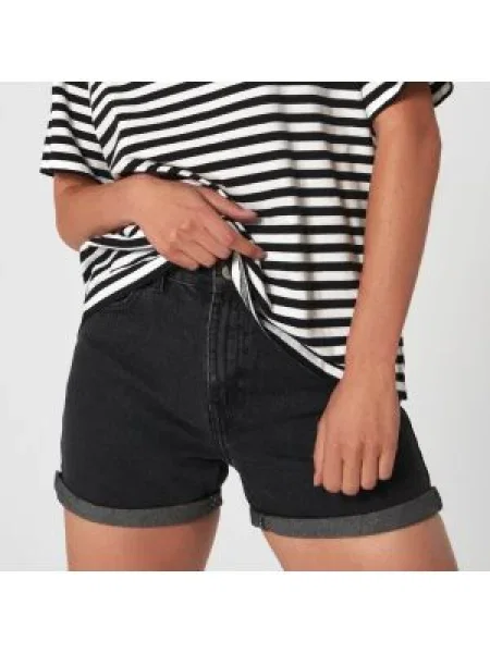 Sinsay Džínové kraťasy high waist černý