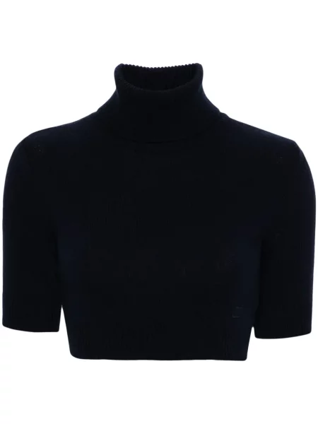 Top Valentino Garavani de lână albastru
